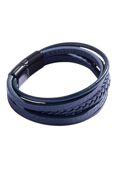 Marc Malone Nadčasový kožený náramok pre mužov MCGB5037 19 cm