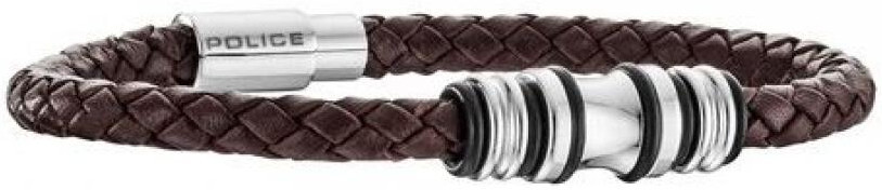 Police Pánsky kožený náramok Trucker PJ25488BLC/02 22 cm