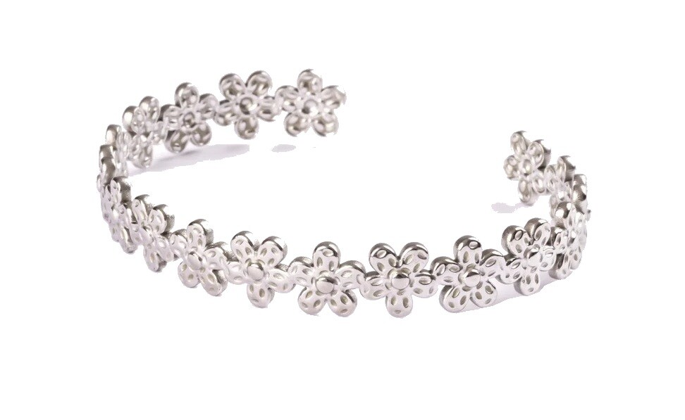 Emily Westwood Pevný kvetinový náramok z ocele EWB250165S