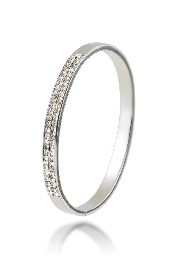 Emily Westwood Pevný náramok s kryštálmi EWB250397S