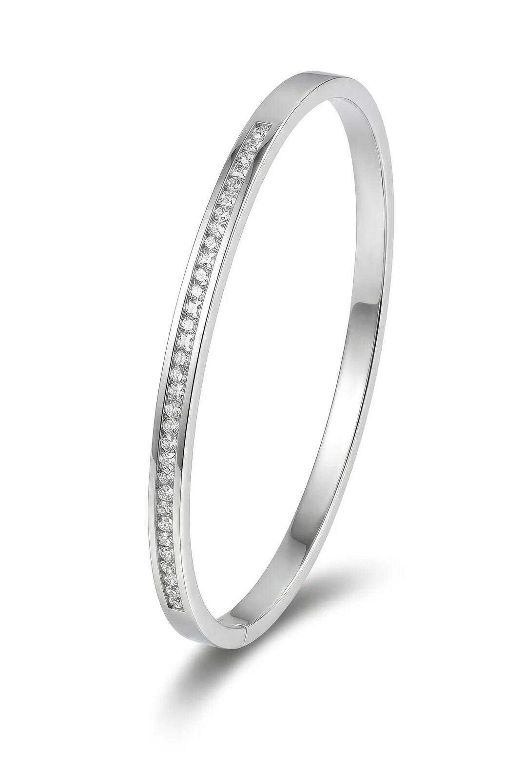 Emily Westwood Pevný oceľový náramok s kryštálmi Amelia EWB250405S