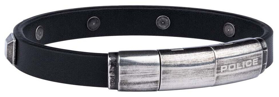 Police Moderný pánsky kožený náramok 26344BLSB/02
