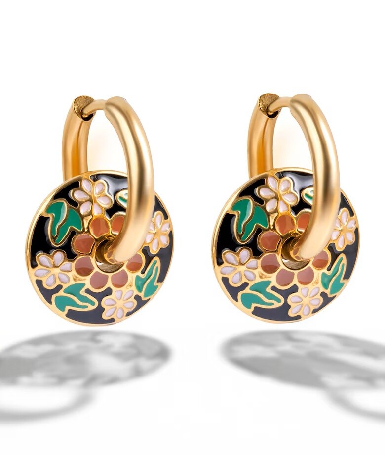 Emily Westwood Hravé pozlátené náušnice 2v1 EWE250258G