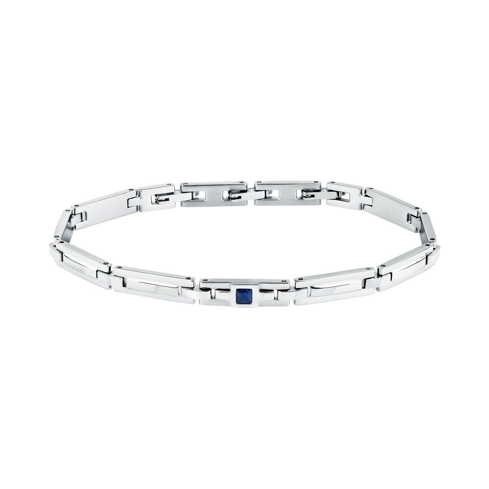 Morellato Pánsky oceľový náramok s modrým zirkónom Motown SALS129