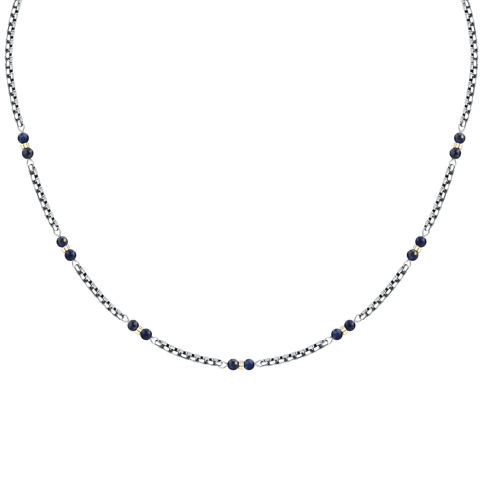 Morellato Pánsky bicolor náhrdelník s korálkami lazuritu Terra S1752