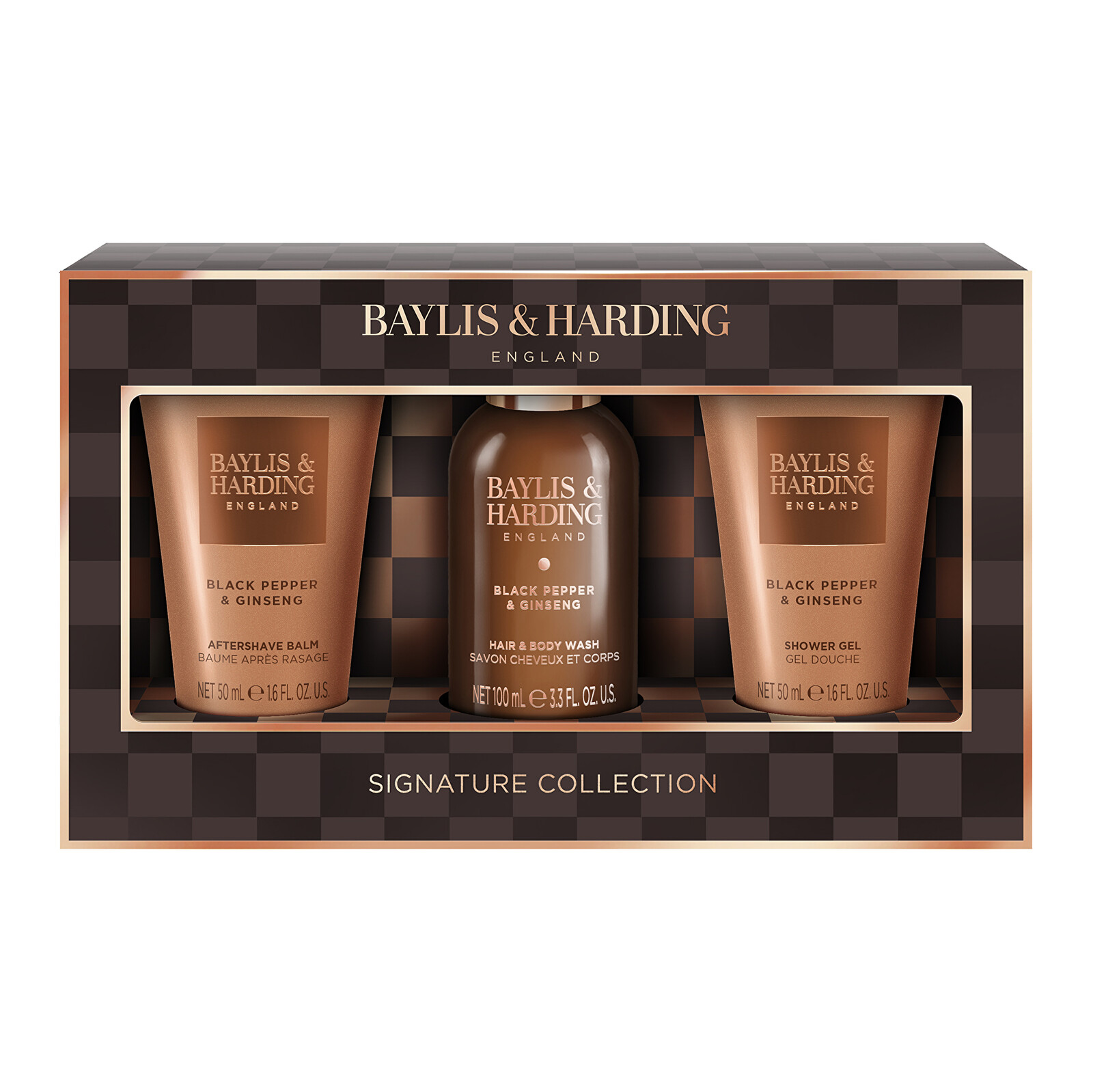 Baylis & Harding Darčeková sada Čierne korenie & Ženšen Set 3 ks