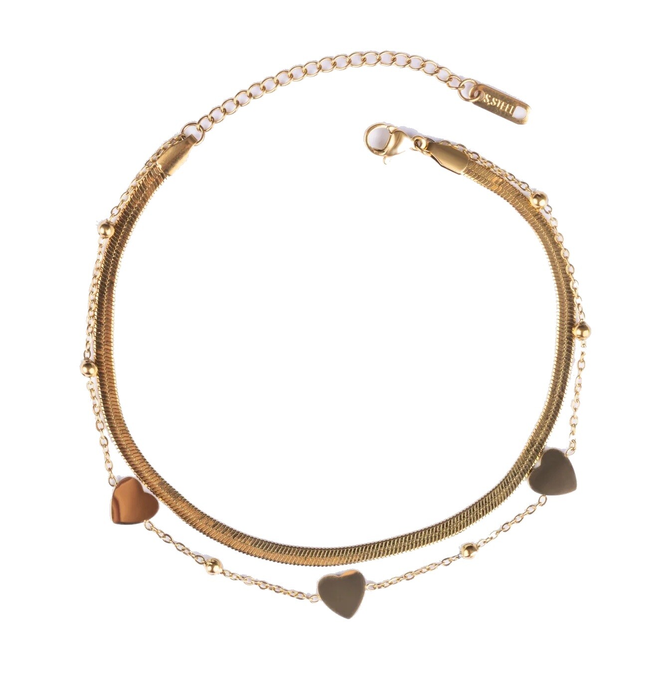 Emily Westwood Dvojitý pozlátený nákotník so srdiečkami Miravie EWA250357G