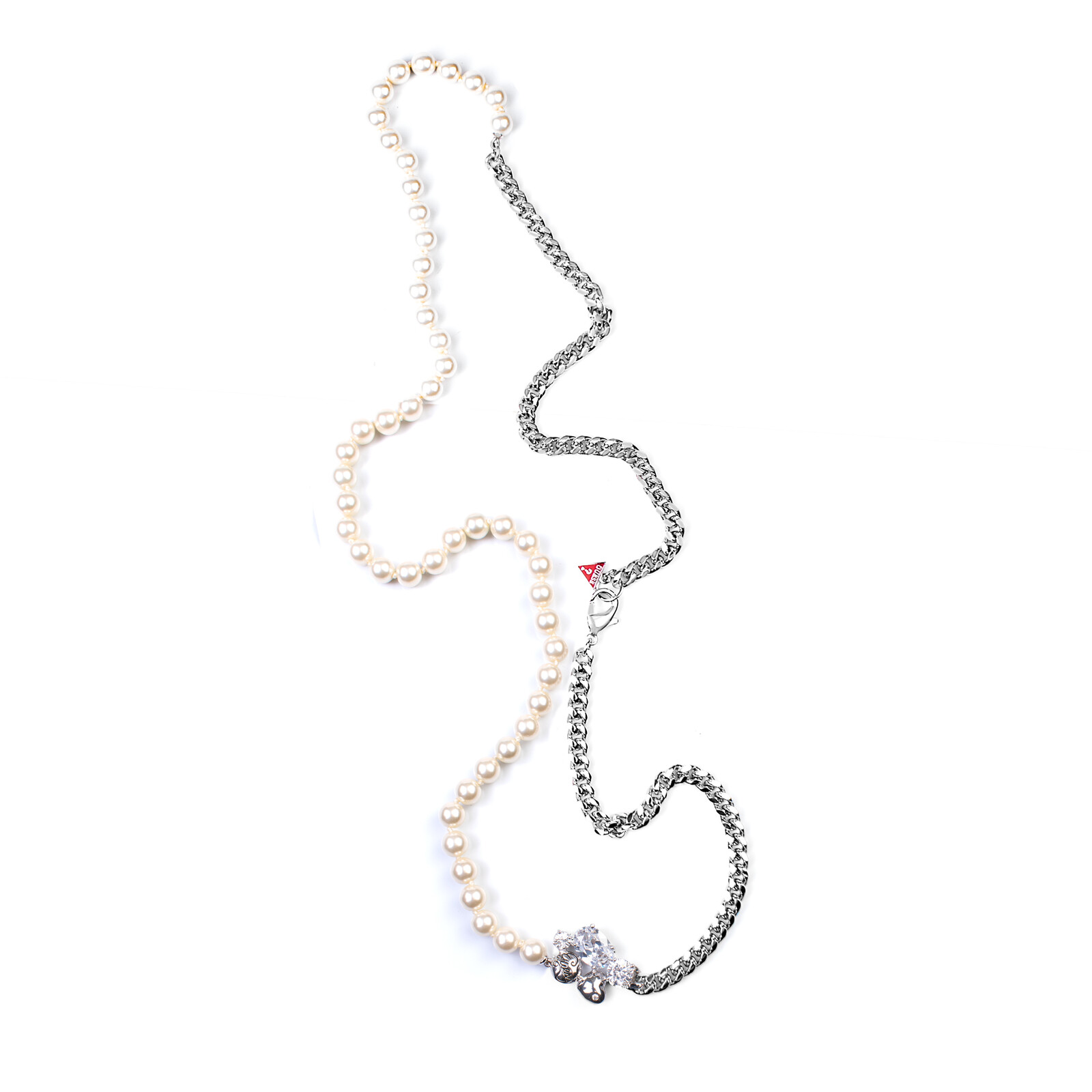 Guess Originálny náhrdelník s perlami UBN81019