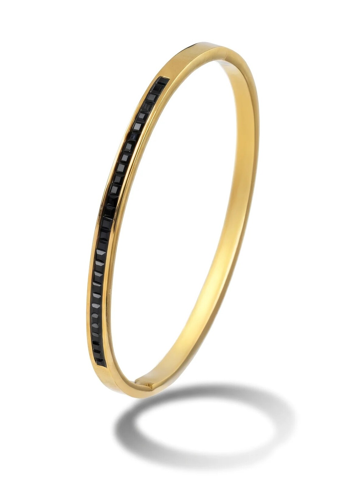 Emily Westwood Pevný náramok s čiernymi kryštálmi Vera EWB250394G