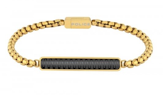 Police Pánsky pozlátený náramok Kocka/Venezia PJ26474BSG 21 cm