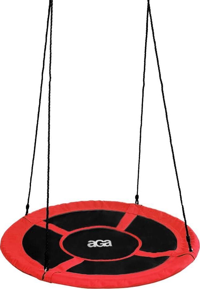 Aga Závesný hojdací kruh 120 cm červený
