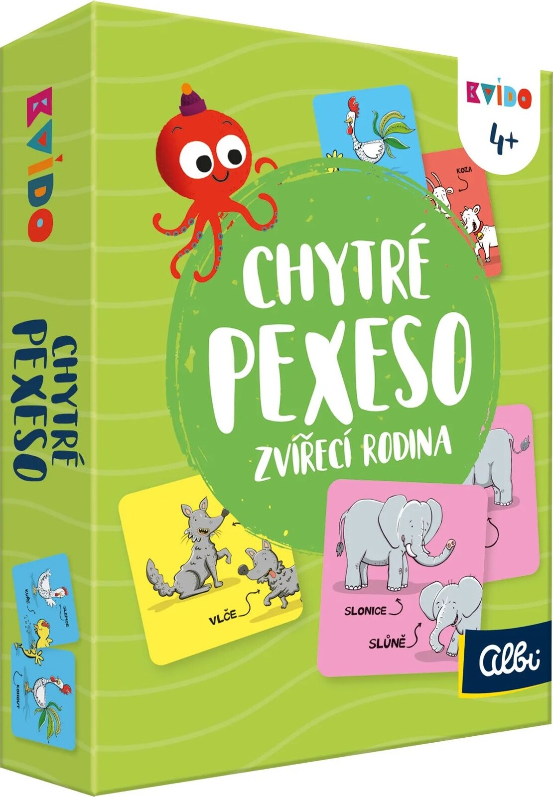 Kvído – Bystré pexeso 2 – Zvieracia rodina