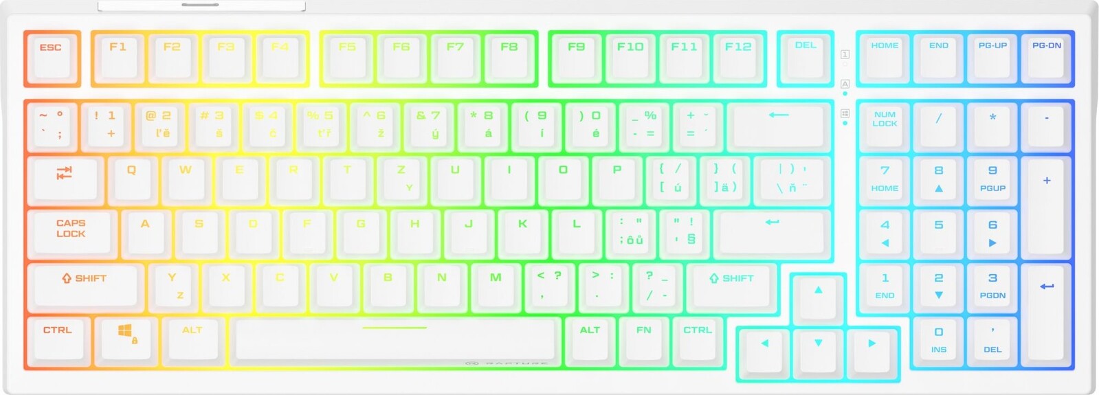 Rapture FOXTROT Wired, Gateron G Pro 3.0 Red, biela – CZ/SK