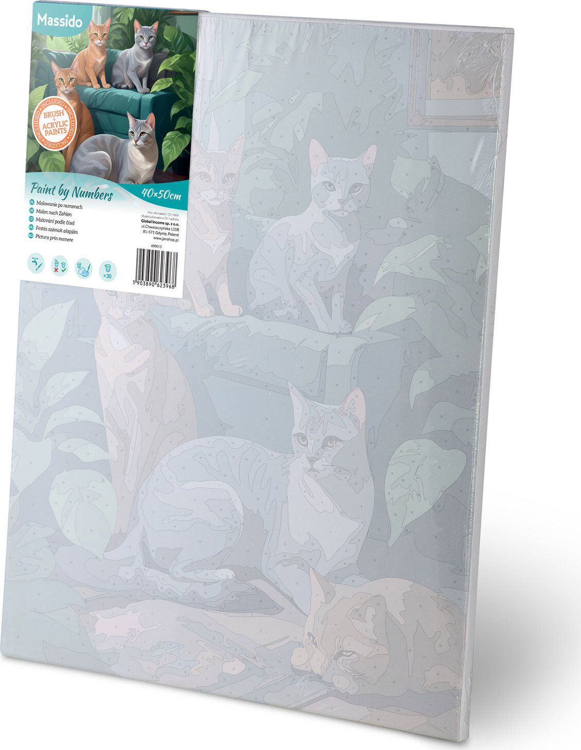 Massido Maľba podľa čísel 40 × 50 cm Cats