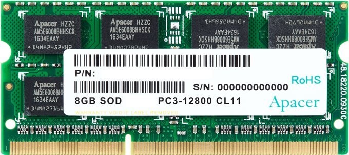 Apacer SO-DIMM 8GB DDR3 1600MT/s CL11