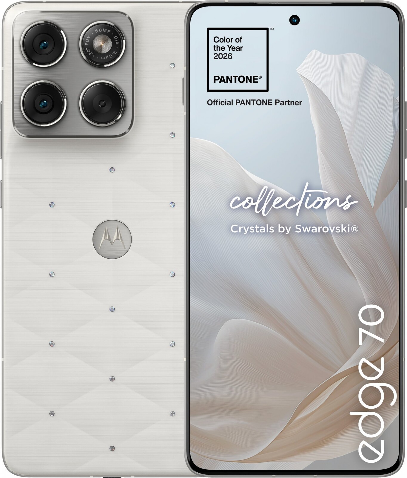 Motorola EDGE 70 12 GB/512 GB Pantone Cloud Dancer crystals by Swarovski