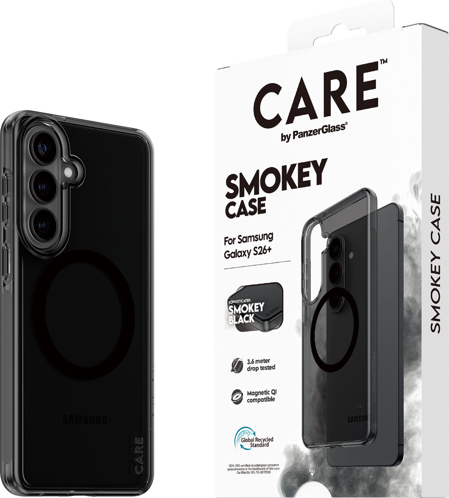 PanzerGlass CARE kryt Samsung Galaxy S26+ Smokey kouřový/černý Qi