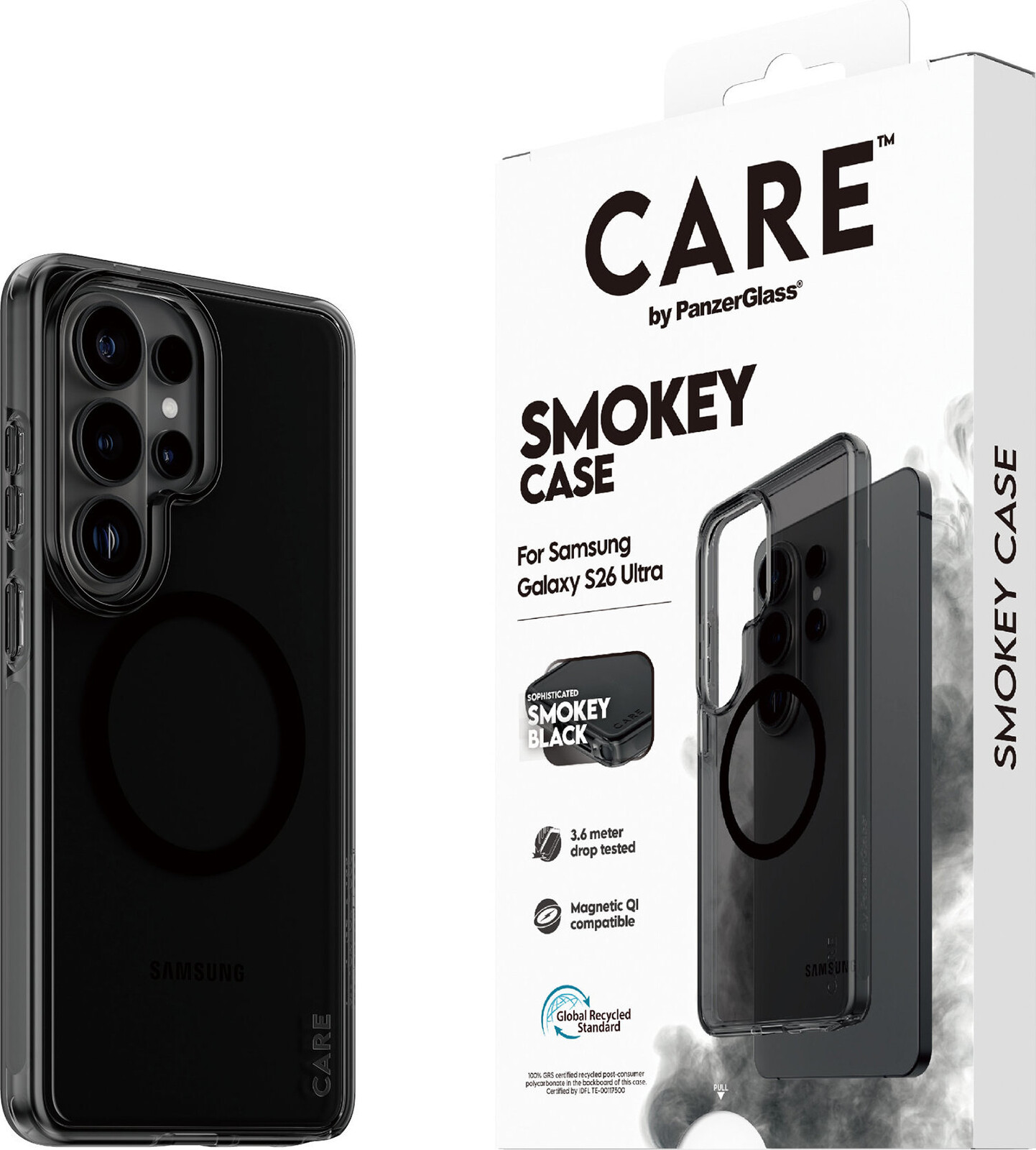 PanzerGlass CARE kryt Samsung Galaxy S26 Ultra Smokey kouřový/černý Qi
