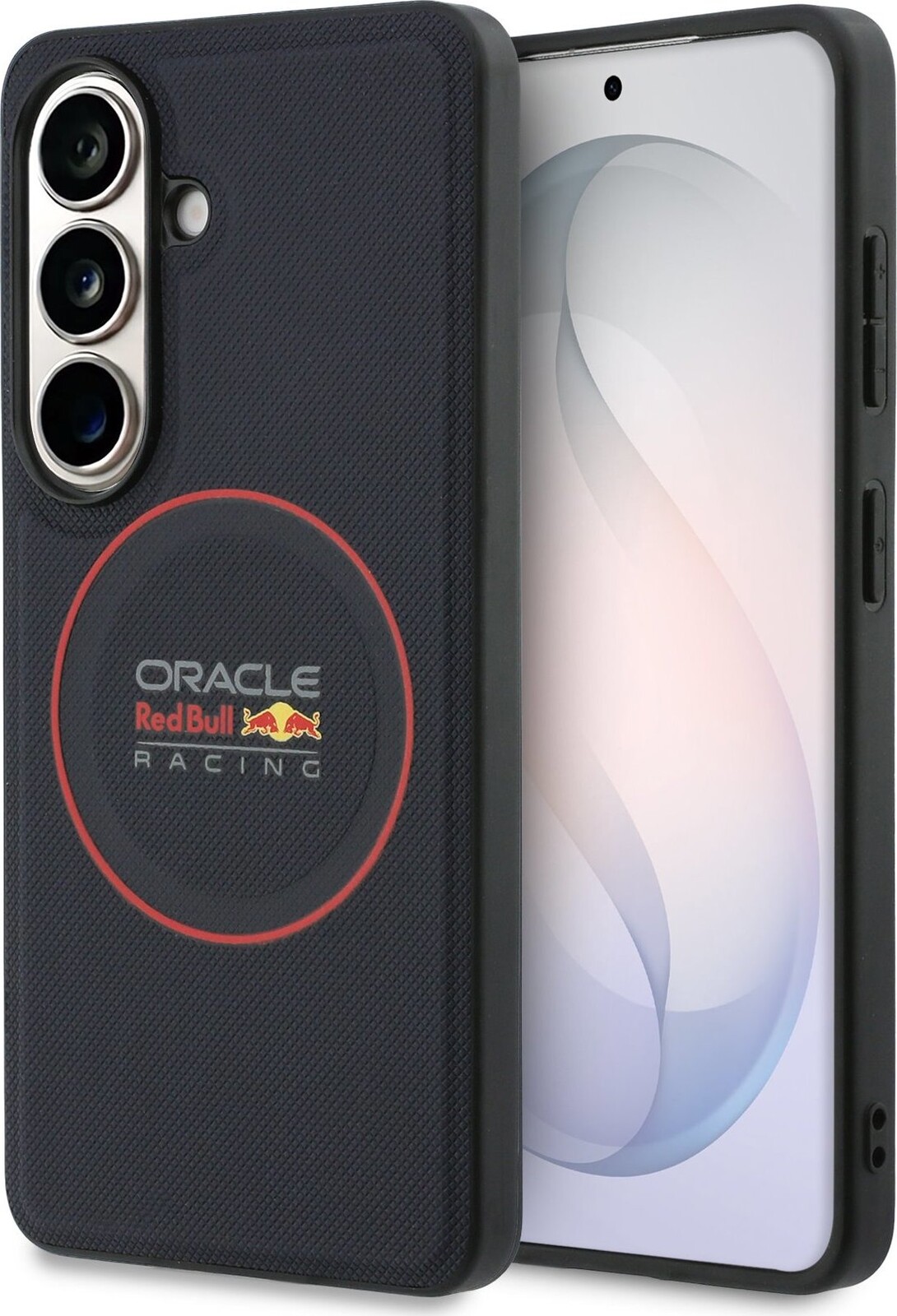 Red Bull PU Leather Meshed Red Ring Magnetic Zadní Kryt pro Samsung Galaxy S26 Navy