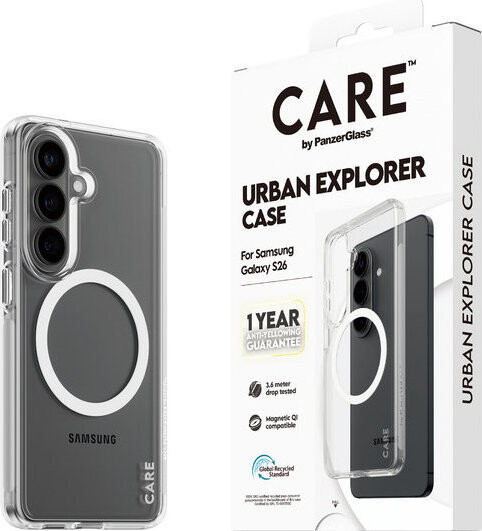 PanzerGlass CARE kryt Samsung Galaxy S26 Urban čirý/bílý Qi + roční záruka proti žloutnutí