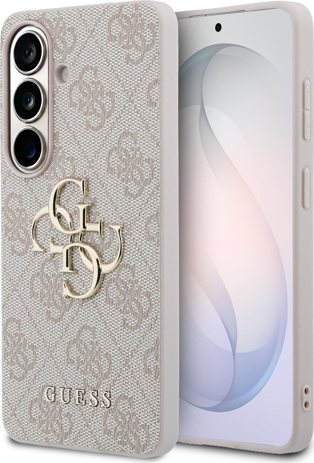 Guess PU 4G Metal Logo Zadní Kryt pro Samsung Galaxy S26+ Pink