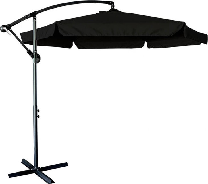 KIK KX3313 Slunečník s boční nohou 290 cm, černý