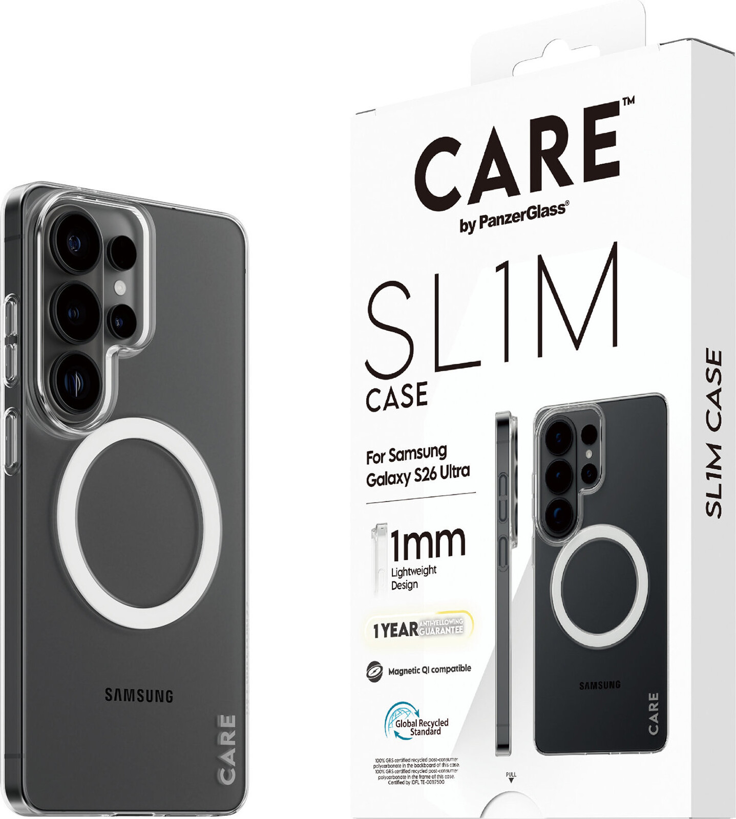 PanzerGlass CARE kryt Samsung Galaxy S26 Ultra SL1M Qi čirý + roční záruka proti žloutnutí