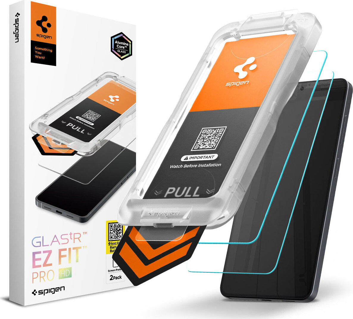 Spigen Glass tR EZ Fit Pro HD 2 Pack Transparency Samsung Galaxy S26+