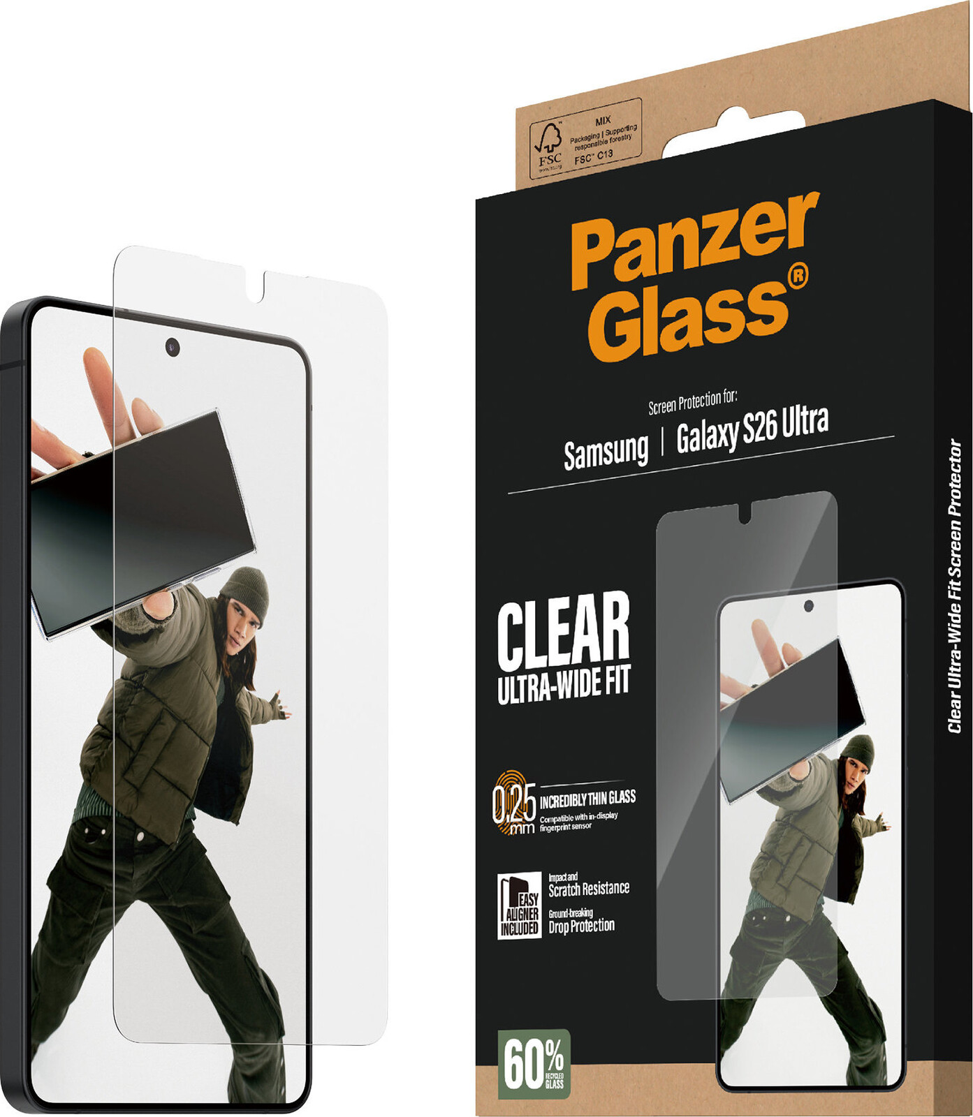 PanzerGlass Samsung Galaxy S26 Ultra s instalačním rámečkem