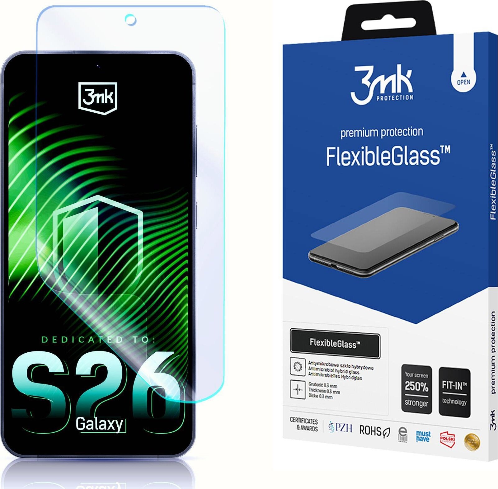 3MK hybridní sklo FlexibleGlass pro Samsung Galaxy S26