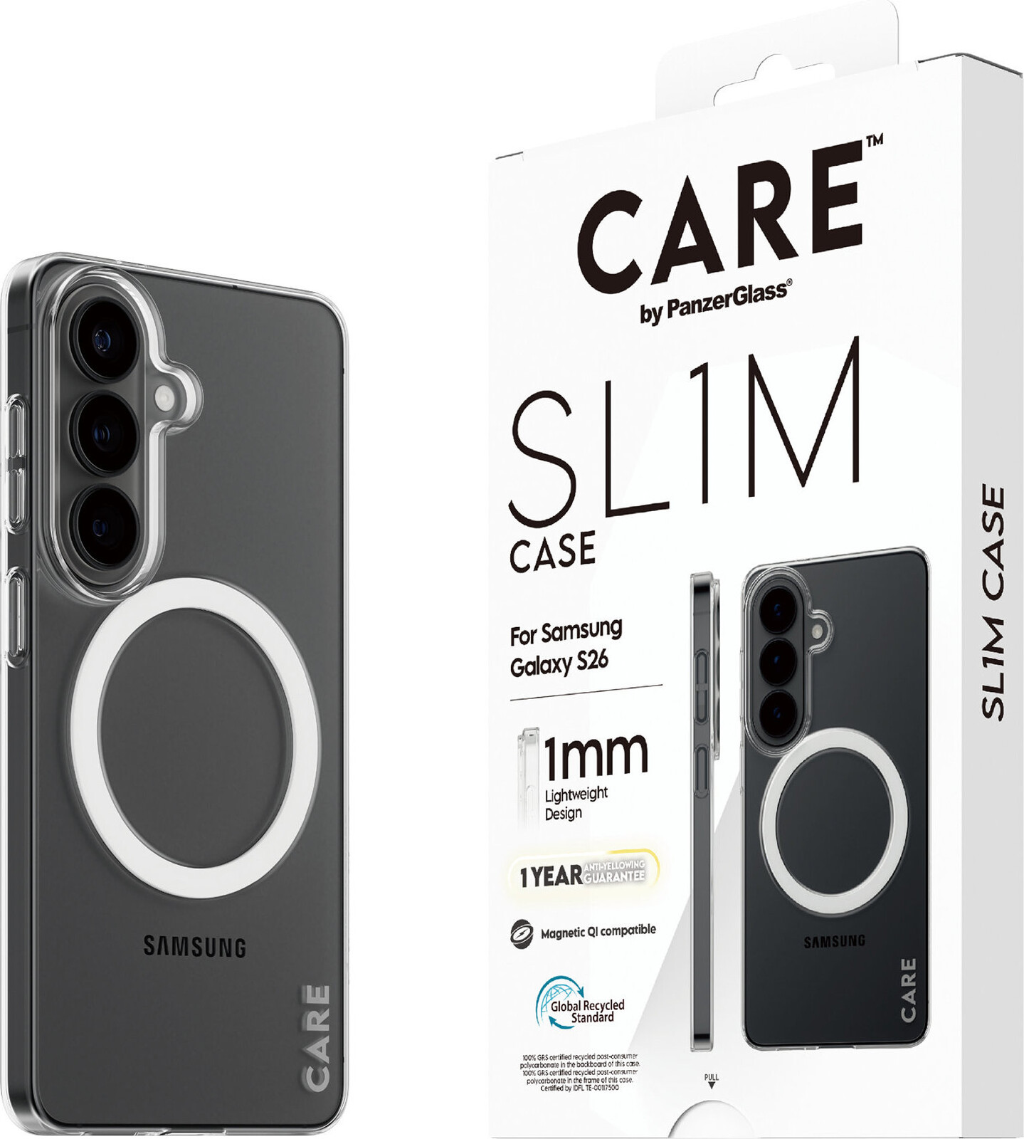 PanzerGlass CARE kryt Samsung Galaxy S26 SL1M Qi čirý + roční záruka proti žloutnutí