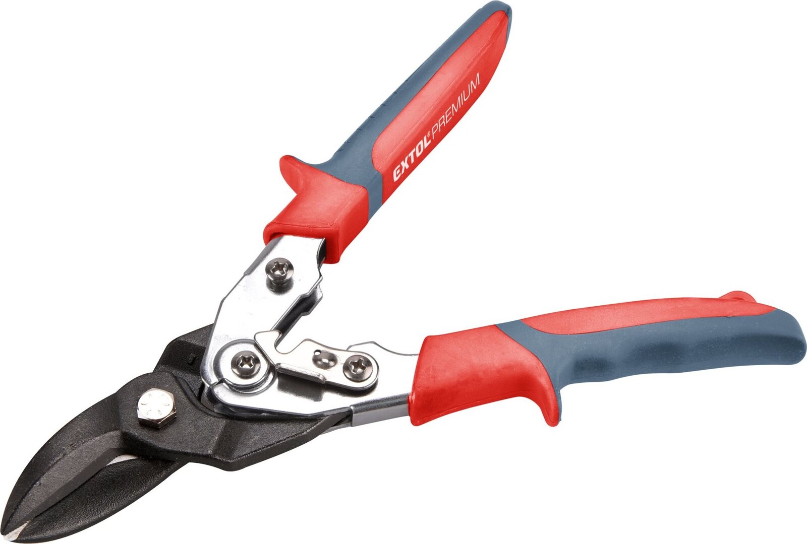 EXTOL PREMIUM nožnice na plech prevodové, 255 mm, rovno a doprava, CrMoV, 48050