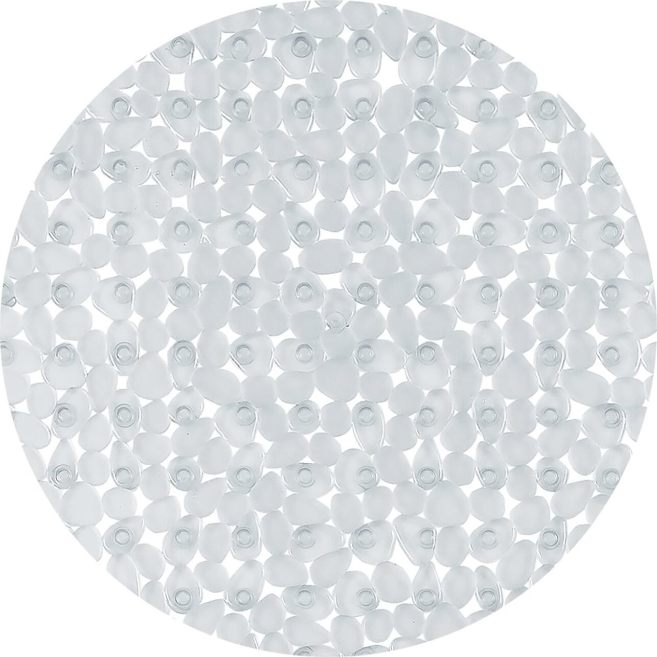 Spirella protišmyková okrúhla podložka do sprchy Riverstone, priehľadná, 57 cm