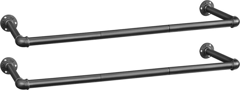 SONGMICS Nástenný vešiak industriálny, priemyselné rúrky 2 ks, 92 × 30 × 7,5 cm