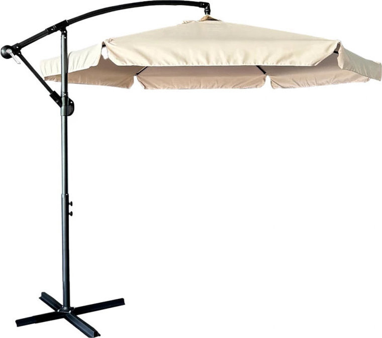 KIK KX3313 Slunečník s boční nohou 290 cm, béžový