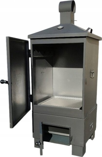 TopKing Zahradní ocelová udírna Topagd 50 × 50 ×140 cm s topeništěm