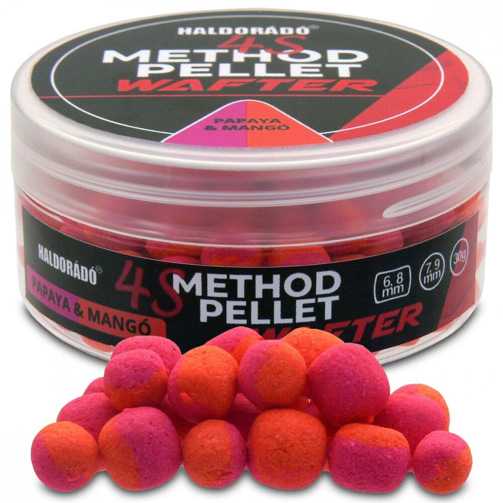 Haldorádó Pelety 4S Method Pellet Wafters 30 g 6+8 mm/7+9 mm Papaya-Mango