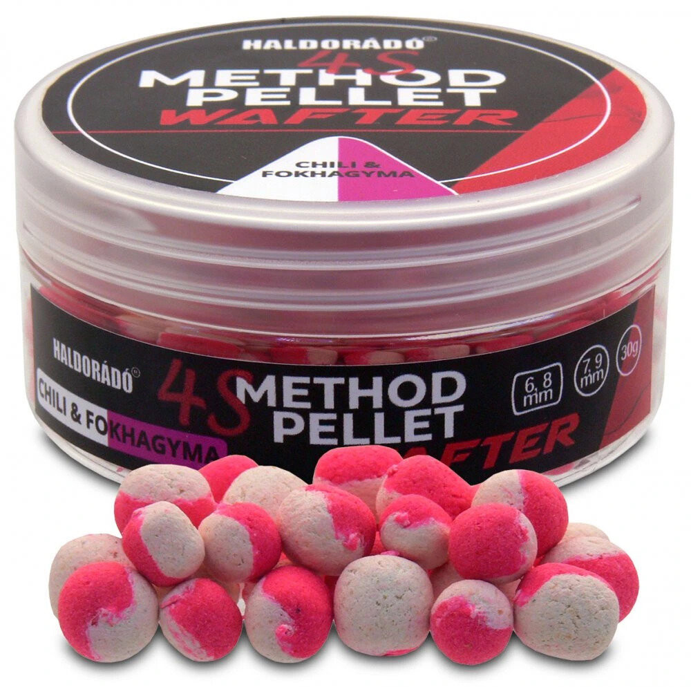 Haldorádó Pelety 4S Method Pellet Wafters 30 g 6+8 mm/7+9 mm Chilli-Česnek
