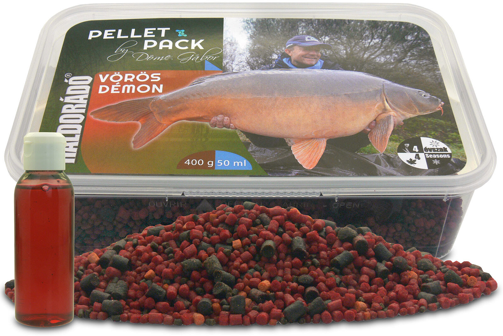 Haldorádó Pelety Pellet Pack By Döme Gábor 400 g Červený démon + 50 ml aroma