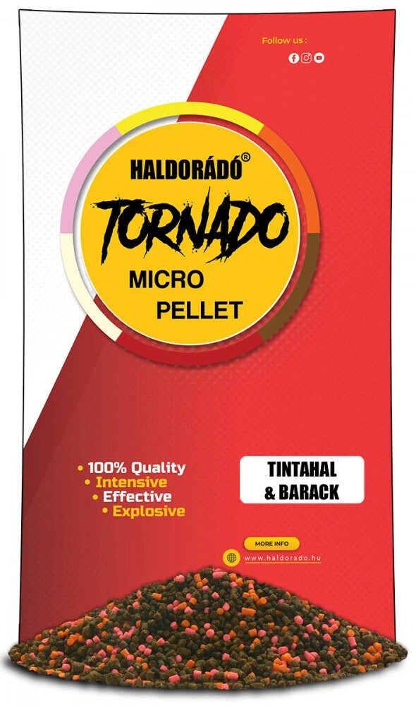 Haldorádó Pelety Tornado Micro Pellets 400 g 2 mm Kalamáry-Broskev