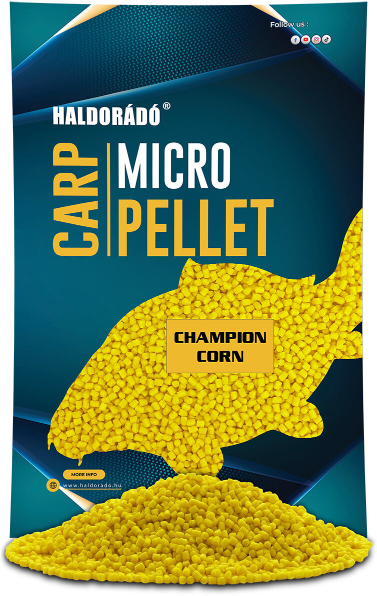 Haldorádó Pelety Carp Micro Pellet 600 g 2,5 mm Champion Corn