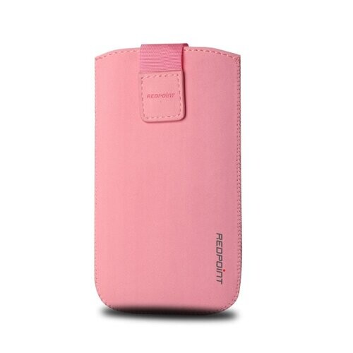 Univerzálne púzdro FIXED Velvet, mikroplyš, ružové, veľkosť L