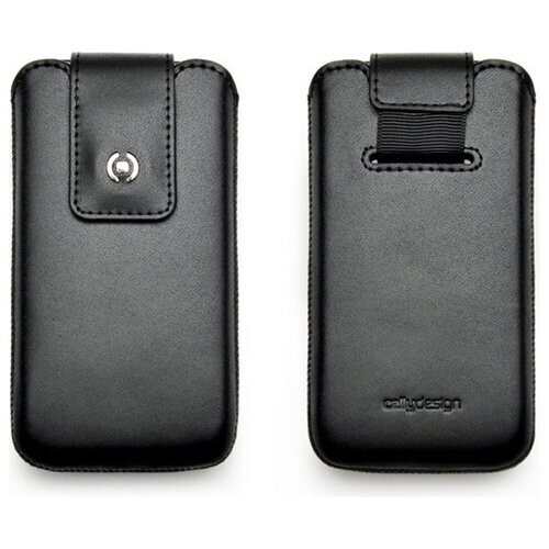 Púzdro kožené CELLY ILUX, veľkosť L - iPhone 4, čierne