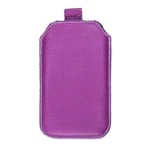 Kožené púzdro veľkosť 30 fialové s pásikom na Samsung Core, HTC One