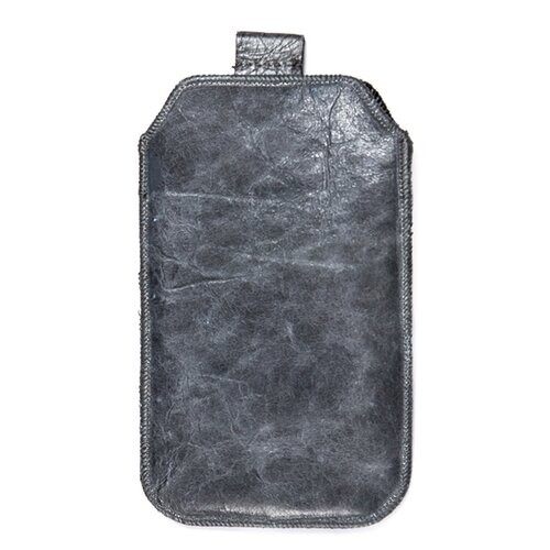 Samsung Galaxy S4, S3, S4 ACTIVE - Kožené púzdro (s pútkom ) veľkosť 27 - sivé
