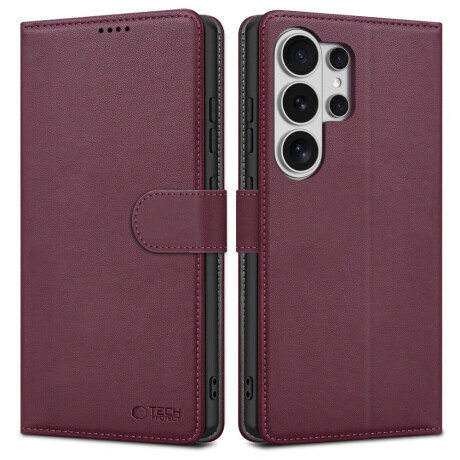 Tech-Protect Wallet knižkové puzdro na Samsung Galaxy S26 Ultra, bordové