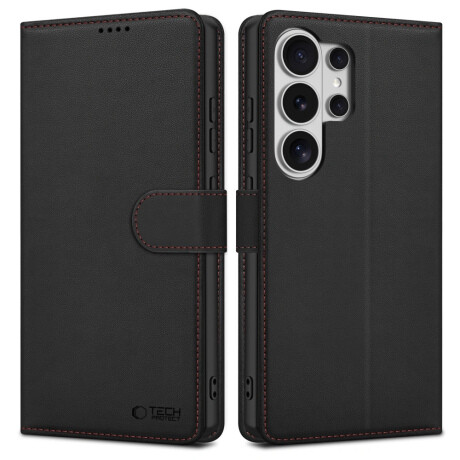 Tech-Protect Wallet knižkové puzdro na Samsung Galaxy S26 Ultra, čierne/červené