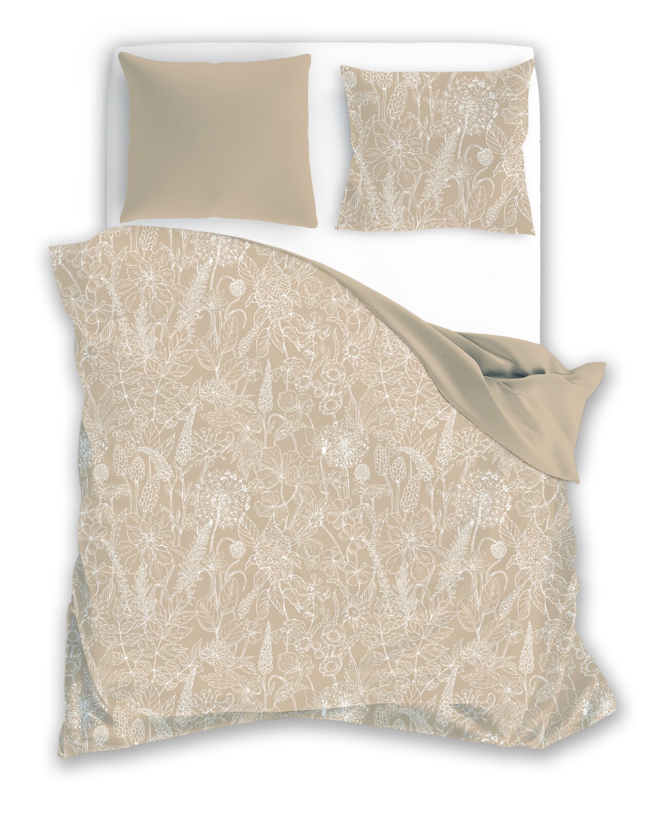 Bavlněné povlečení Fashion 019 160x200 cm + 2x 70x80 cm béžové