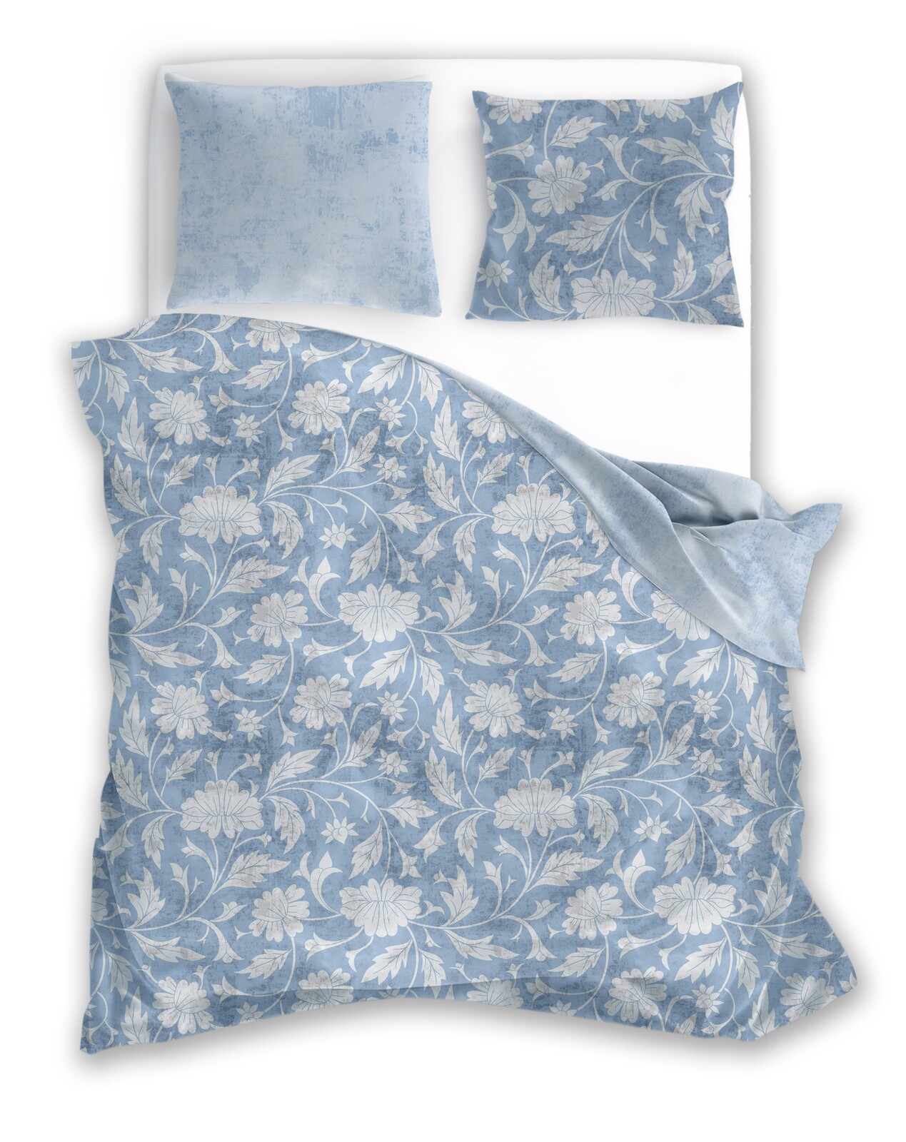 Bavlněné povlečení Pure Cotton 010 220x200 cm + 2x 70x80 cm modré