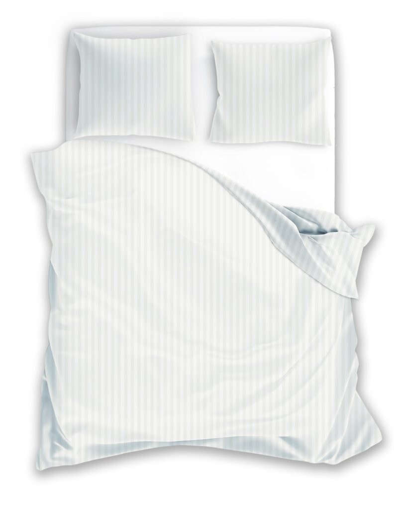 Bavlněné saténové povlečení Fashion 010 160x200 cm + 2x 70x80 cm bílé